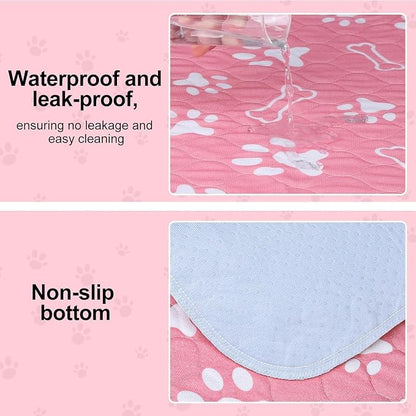 BEAUTYZOO Washable Pee Pads for Dogs, 36" x 72" Extra Large Reusable Puppy Pads, Absorbent Potty Training Dog Mats, Non-Slip Pet Whelping Pads for Incontinence, Housebreak, Crate, Bed, Playpen, Pink