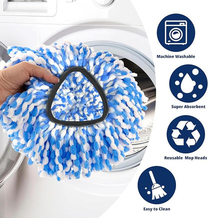 Spin Mop Replacement Head, 3 Pack Mop Replacement Head, Easy Cleaning,