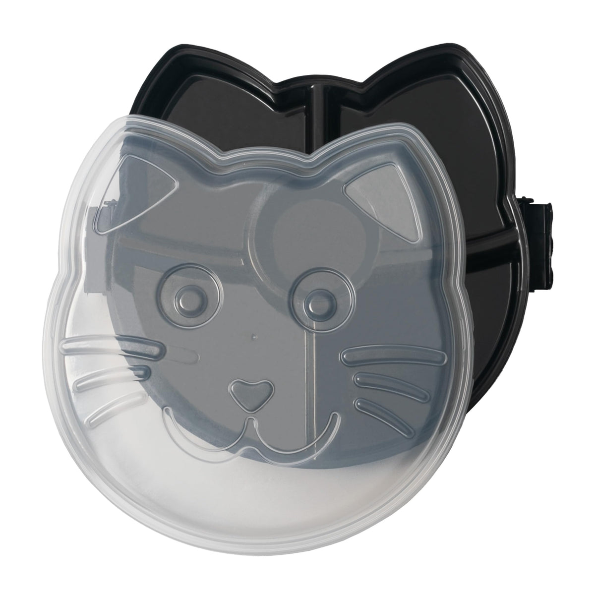 KOLORAE Black Cat Reusable Serving Tray - Unique 5 Compartment Cat Snack Tray - Great for Entertaining Food Storage for Appetizers, Snacks, Chips & Dip, Fruits & Veggies - Fall Halloween Tray