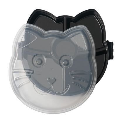 KOLORAE Black Cat Reusable Serving Tray - Unique 5 Compartment Cat Snack Tray - Great for Entertaining Food Storage for Appetizers, Snacks, Chips & Dip, Fruits & Veggies - Fall Halloween Tray