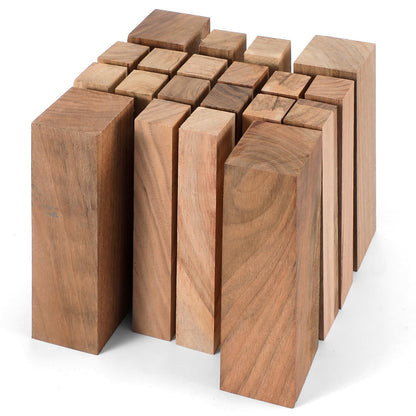 Maasechs 20 Pcs Walnut Wood Blocks for Wood Carving Blocks Unfinished Blank Wooden for Whittling Carving Creative Projects