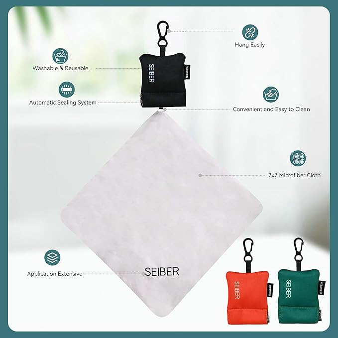SEIBER Eyeglass Cleaning Microfiber Cloth -