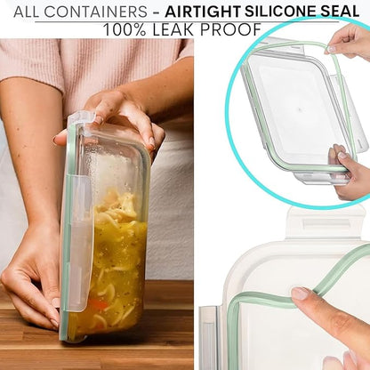 Razab 10 Cups/ 80 Oz 4 Pc Glass Food Storage Containers