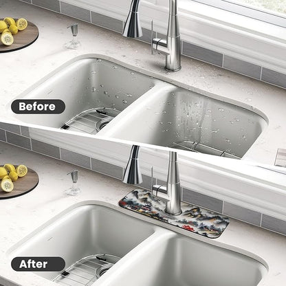 Chinese Sun Mountain Tower Garden Fashion Kitchen sink faucet pad, strong water