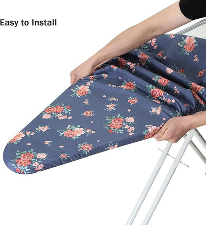Ironing Board Cover and Pad Standard Size 15" x 54", 3 Pairs of Hook and Loop