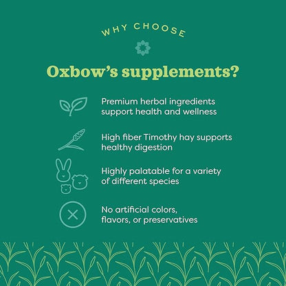 Oxbow Natural Science Joint Support, Anti Inflammatory Supplement for Rabbit & Guinea Pig, Oxbow Timothy Hay, Made with Glucosamine, Turmeric, & Yucca, Made in USA, 4.2 oz Bag