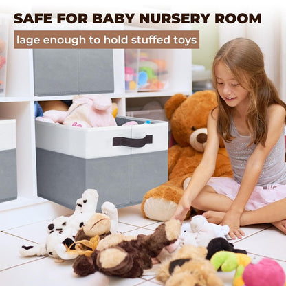 Criusia 6 Pack Clothes Bins for Organization - 16x12 Extra Large Storage Baskets for Shelves Closet Bedroom - Toy Storage Organizer Bins Boxes Cubes for Nursery - RV Apartment Essentials
