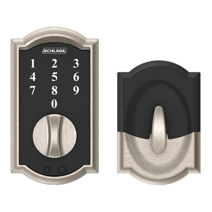 SCHLAGE BE375 CEN 622 Touch Keyless Touchscreen Electronic Deadbolt Lock, Matte Black