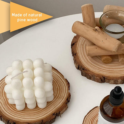 Unfinished Wood Slices for centerpieces 18 PCS 5.1-5.5 Inch,Round Wooden Discs with Tree Bark,Wood Cookies Circles for Crafts Christmas Ornaments,Wood Slice for Rustic Wedding Decoration
