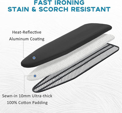 43x13 Small Ironing Board Cover and Pad, Iron Board Replacement Cover, Thick