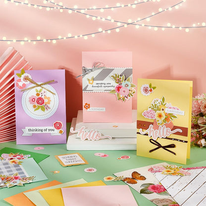 AHANDMAKER Paper Card Making Kits Colorful Handmade Greeting Card Kits for Christmas Day Cards, Easter Cards Birthday Invitation, DIY Envelope & Card Making, Slightly Lighter Color
