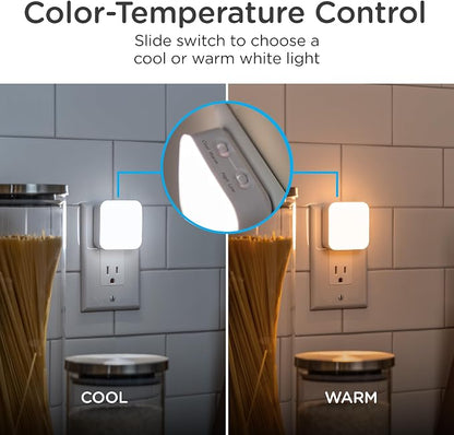Lights by Night Night Lights Plug into Wall, Dimmable, Tunable White, 2-Pack, LED Plug in Nightlight, Dusk to Dawn Sensor, Adults, Kids Room, Bedroom, Bathroom, Nursery, Hallway, Kitchen, 82179