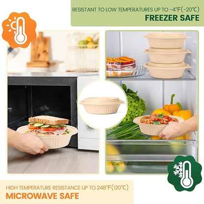 100 Piece Meal Prep Bowl Containers