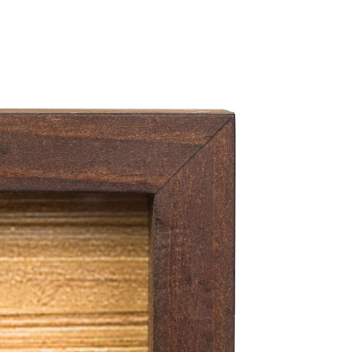 Brown Wooden Picture Frame 12x18 - Natural Rustic Solid Wood Thick Borders, Wall Mounting Poster Photo Frames
