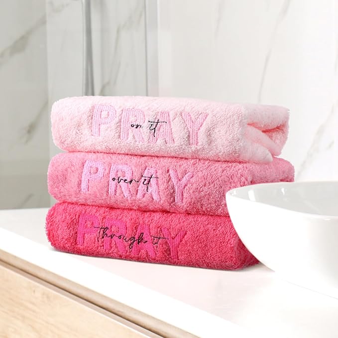 Peryiter 3 Pcs Farmhouse Bathroom Decor Hand Towels 14x29 Inch Cotton Bath