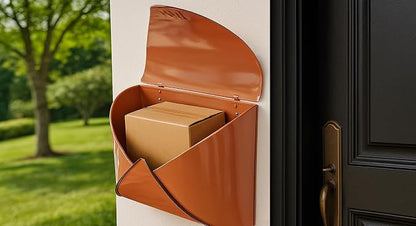 NACH Wall Mount Mailboxes, 11.5 x 9 x 4.5 inch Terracotta Wall Mailboxes for Outside, Waterproof Mailboxes for Outside - Envelope Mailbox