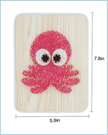BAZIMA DIY String Art Kit for Beginner, DIY Octopus Craft Kit,Unique Gift,Craft Kit for Holidays