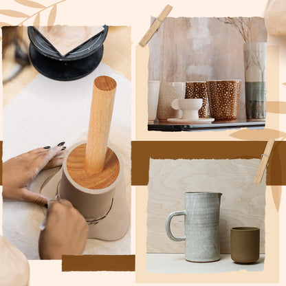 Baderke 2 Pcs Cup Pottery Molds, Create Pottery Mug Vases, Cup Molds Shaping Tool, Assist in Hand Building Mugs(2 3/4 Inch, 3 Inch)