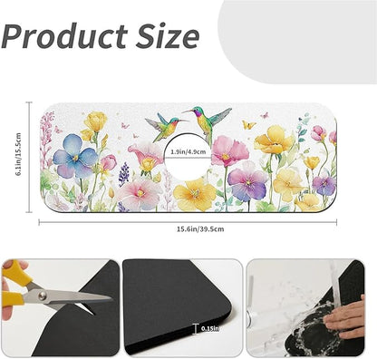 Kitchen Sink Splash Guard，Spring-flowers