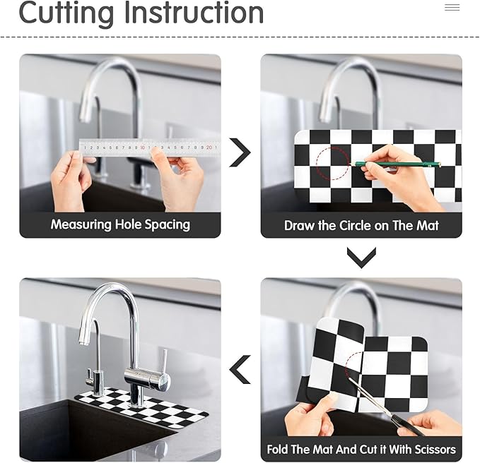 Kitchen Sink Splash Guard 2 PCS 30 Inch Sink Faucet Mat Splash Guard