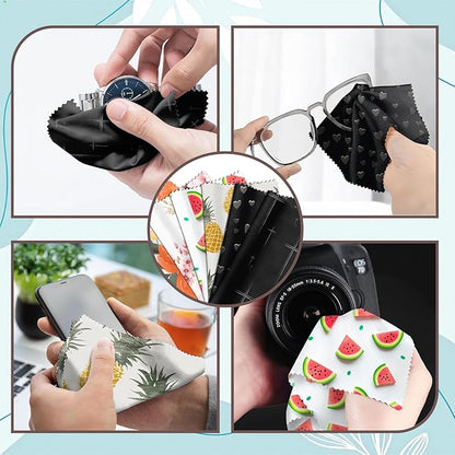 6 PCS Glasses Cleaning Cloth Eyeglass Lens Microfiber Cleaning Cloth Reusable