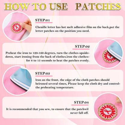 43 Pcs DIY Breast Cancer Socks Charms 2026 Pink Out Day Safety Pin Brooch DIY Kit Pink Ribbon Sock Charms for Women Breast Cancer Awareness Accessories Shoes Pin Brooch for Fundraising Charity Event