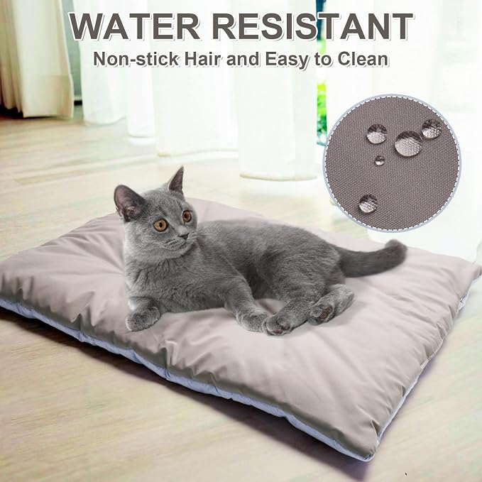 Cat Bed Mat,100% Cotton Warming Cat Pad, Pet Warm Pad for Cats, Mat for Dog and Cats Indoor Bed Couch Sofa Floors,Water Resistant Warm Mattress Avaliable on Both Sides