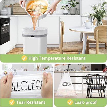 ALLCLEAN 4 Gallon Small Trash Bags, 180 Bags Unscented Small Garbage Bags