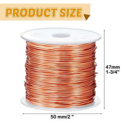 Funrous 5 Rolls 5 Size Jewelry Wire 18, 20, 22, 24, 26 Gauge Copper Wire Kit Jewelry Beading Bendable Craft Metal for Making Crafts, Sculpting with a Pliers(Copper)