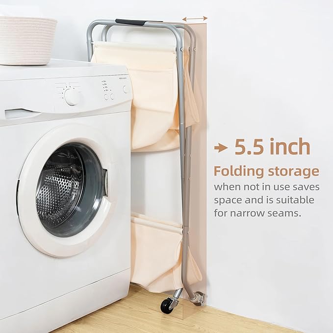 STORAGE MANIAC Collapsible Laundry Cart