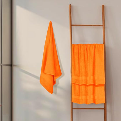 GLAMBURG Premium Cotton 4 Pack Bath Towel Set