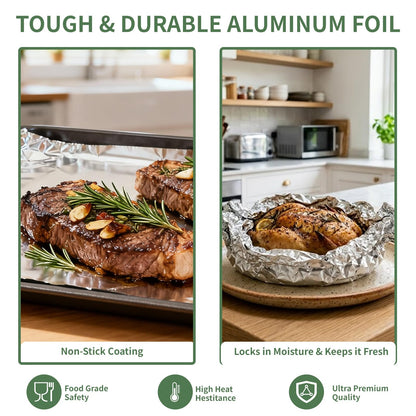 600 Count Pre-Cut Aluminum Foil Sheets, 12" x 10.6" Inch Pre Cut Aluminum Foil sheets for Restaurant Use, Disposable Foil Sheets for Food, Hot Dogs, and Sandwiches