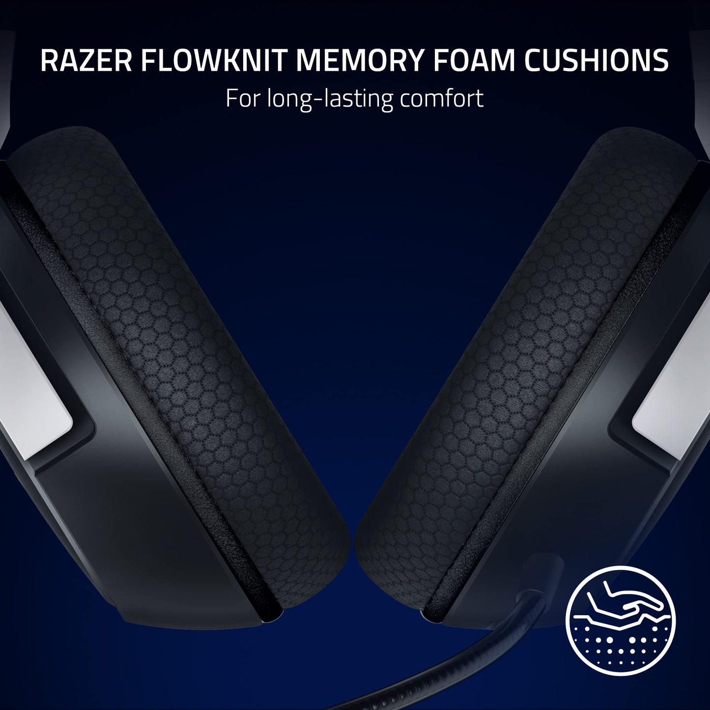 Razer Kaira HyperSpeed Wireless Gaming Headset for PlayStation 5 / PS5, PS4, PC, Mobile: 50mm Drivers - HyperClear Cardioid Mic - Memory Foam Cushions - Bluetooth - 30 Hr Battery - White & Black