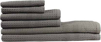 GILDEN TREE Waffle Towel Set Quick Dry Thin | 2 Bath Towels | 2 Hand Towels | 2