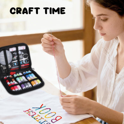 Poeuai 2026 New Embroidery Stitch Book Kit,All-Scenario Embroidery Stitch Book kit, Comes with a Complete Toolkit and Instructional Tutorial, for Beginners and Enthusiast