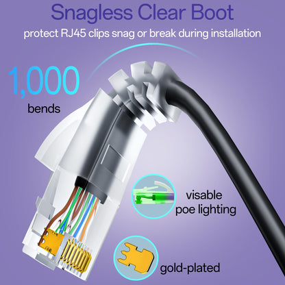 10Gsupxsel Cat6a Patch Cables 0.5ft (24 Pack) Slim, Cat6 Ethernet Patch Cable Pure Copper, Flexible Cat 6 Patch Cable 550MHZ 10G, Space-Saving Cat 6A Network Cables for Patch Panel, Black