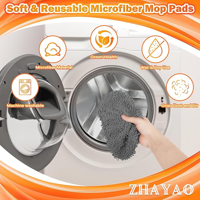 Reusable 100% Coral Fleece Mop Pads Compatible