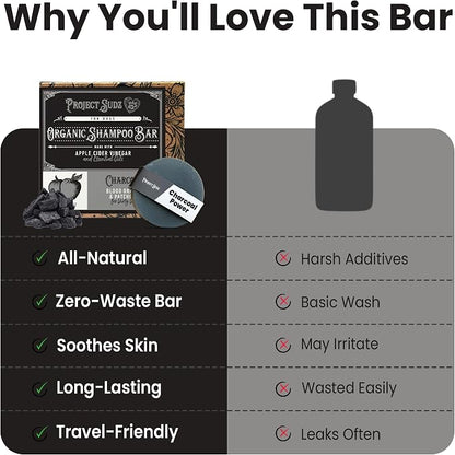 Project Sudz Activated Charcoal Organic Bar Shampoo for Dogs | Odor Eliminating, Deep Cleaning Natural Dog Bar (2)