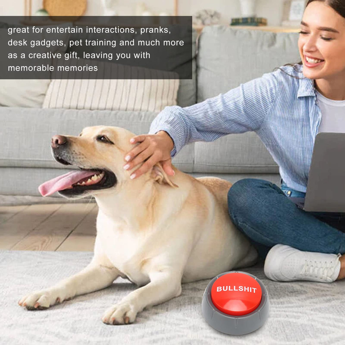Game Answer Buzzers Alarm Buttons, Talking Press Type Buzzer, ABS Game Buzzer for Pranks, Desk Gadgets, Pet Training