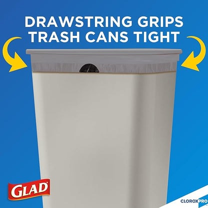 CloroxPro Glad ForceFlex 13 Gallon Tall Kitchen Drawstring Trash Bags, 100 Ct