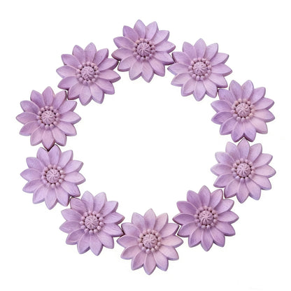 10PCS Wood Carved Flower Appliques Round Carving Craft Decals Onlays for Home Chests Cabinet Door Cupboard Dresser Bed Wall Pew Wardrobe Furniture Decor (Dia-5cm/1.97")