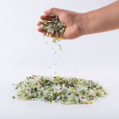 3lb Jade Bean Pebbles,1/4 Inch Cactus Bonsai DIY Rocks, Natural Succulent Rock and River Rocks Decorative for Aquariums, Vases, Terrarium, Outdoor Gardening, Top Dressing for Potted Plants