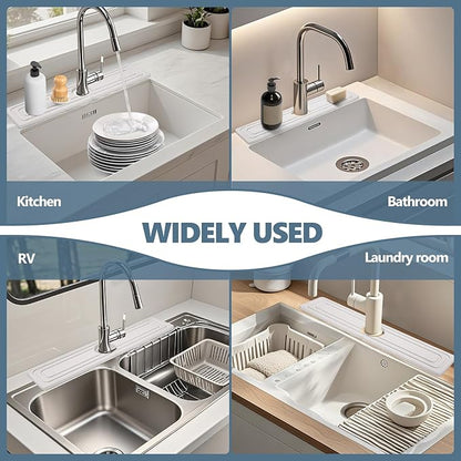 Faucet Mat for Kitchen Sink, Rapidly Absorbing Diatomite Fast Drying Stone