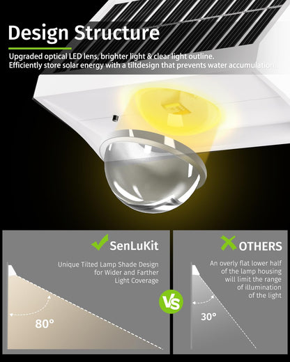 Solar Fence Lights Outdoor Waterproof High Brightness LED Spot Lens Deck Lights 7 Mode Warm & Cool White RGB Solar Powered Wall Lighting Decor for Outside Patio Step Backyard Railing - 8 Pack(White)