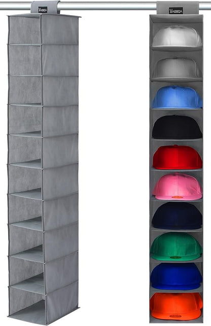 VAESIDA 10 Shelf Hat Rack Hanging Closet/Organizer