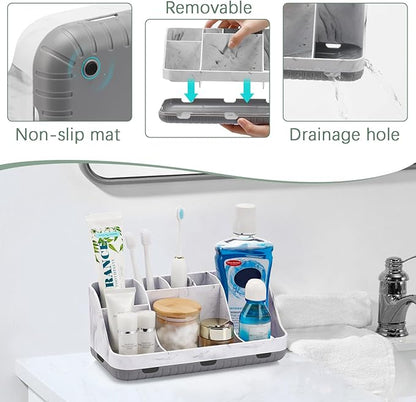 Marble Bathroom Countertop Organizer
