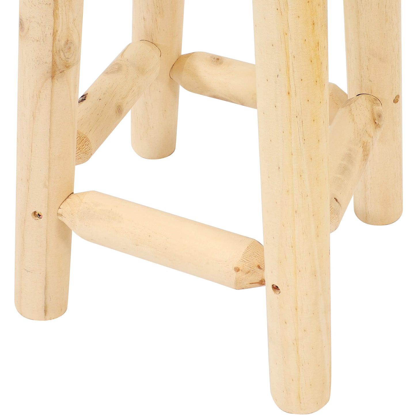 Sunnydaze 24-Inch Fir Wood Backless Counter-Height Stool - Unfinished