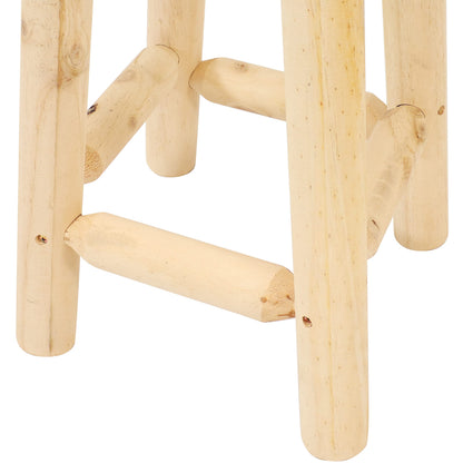 Sunnydaze 24-Inch Fir Wood Backless Counter-Height Stool - Unfinished