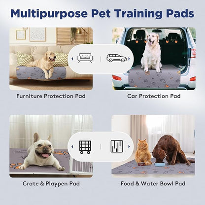 Washable Pee Pads for Dogs, Extra Large 72"x72" Super Absorbent Reusable Training Dog Pads, 100% Waterproof Non-Slip Large Dog Mat for Training, Whelping, Housebreaking, Incontinence, Playpen, Crate