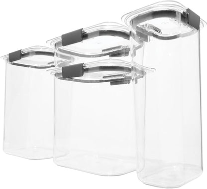 Rubbermaid Brilliance Pantry Food Storage Container Set, Airtight & Leak-Proof